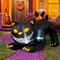 GOOSH 6 FT Halloween Inflatables Outdoor Black Cat with Shakable Head with LED Lights